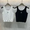 Luxus-Dior-Weste, weißer Strick, bestickt, Luxus