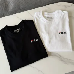 Bestseller: Fila Kurzarm-Kollektion mit schwarzer Stickerei