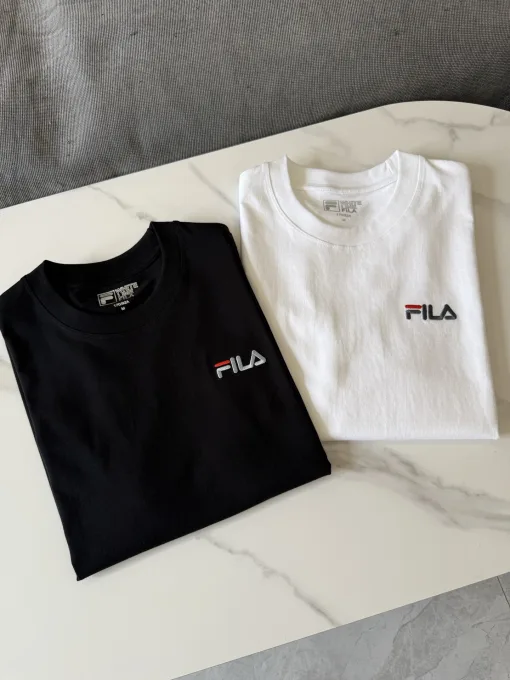 Bestseller: Fila Kurzarm-Kollektion mit schwarzer Stickerei
