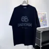 Hochwertige Balenciaga T-Shirts Schwarz Print Luxus