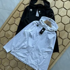 Premium Descente Jacken Schwarze Seide Casual Kollektion