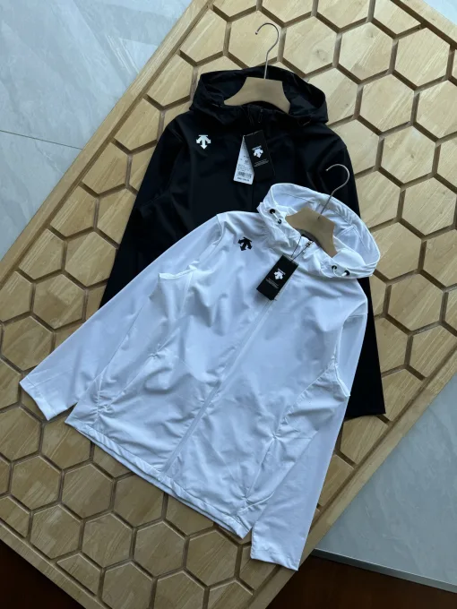 Premium Descente Jacken Schwarze Seide Casual Kollektion