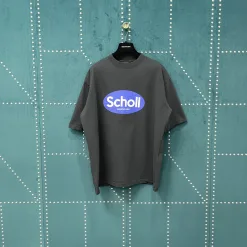 Premium Balenciaga Kurzarm-Kollektion mit schwarzem Baumwolldruck