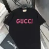 Luxus Gucci Kurzarm Pink Solid Kollektion