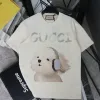 Luxus-Gucci-Kollektion mit kurzem Ärmel und Beige-Print