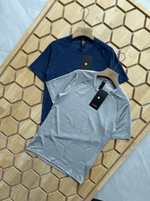 Bestseller Lululemon Kurzarmhemden Grau Atmungsaktiver Stil