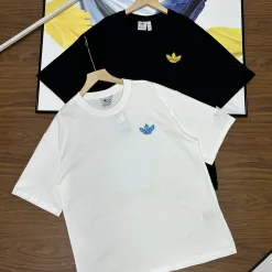 Premium Qualität Adidas Kurzarm Schwarz Baumwolle Print Style