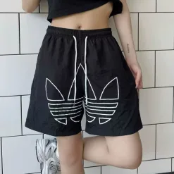 Premium Adidas Shorts Schwarz Bestickte Kollektion