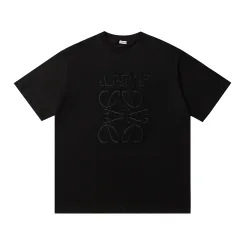 Bestseller Loewe Kurzarm Weiß Baumwolle Stickerei Stil