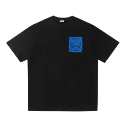 Bestseller Loewe Kurzarm Schwarz Baumwolle Logo Style