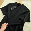Luxus Zegna Kurzarm Grau Seide Casual Luxury