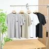 Luxus Zegna Kurzarm Grau Seide Casual Style