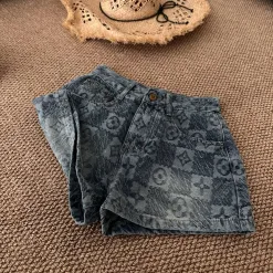 Hochwertige Louis Vuitton Shorts Blue Denim Jacquard Kollektion