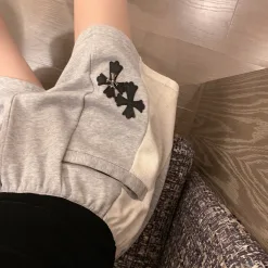 Meistverkaufte Chrome Hearts Shorts im schwarzen Lederstil