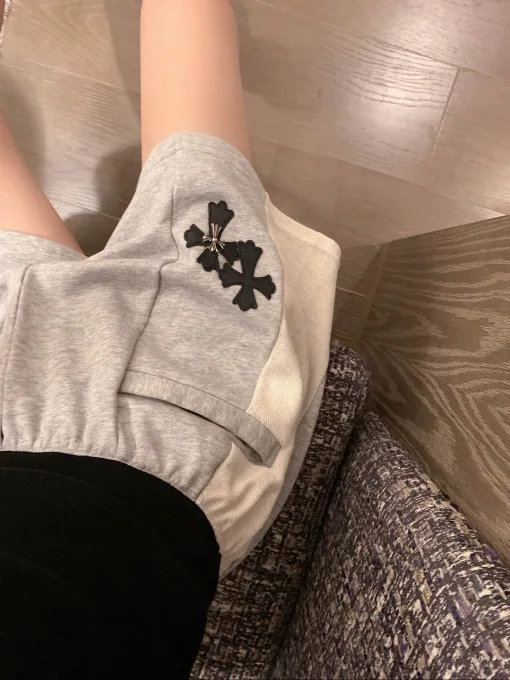 Meistverkaufte Chrome Hearts Shorts im schwarzen Lederstil