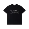 Premium Louis Vuitton Kurzarm Schwarz Baumwolle Logo Luxus