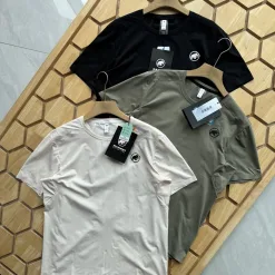 Hochwertige Mammut-Kurzarm-Schwarz-Freizeitkollektion