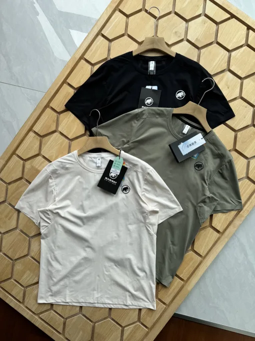 Hochwertige Mammut-Kurzarm-Schwarz-Freizeitkollektion