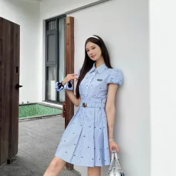 Bestseller Miu Miu Hemd Blau Logo Style