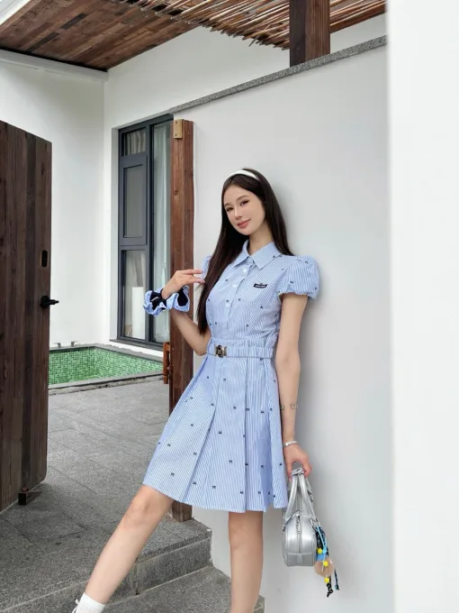 Bestseller Miu Miu Hemd Blau Logo Style