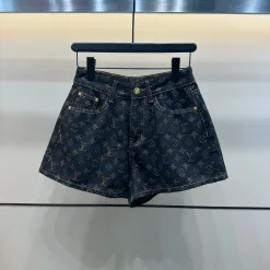 Meistverkaufte Louis Vuitton Shorts Gold Denim Jacquard Luxus
