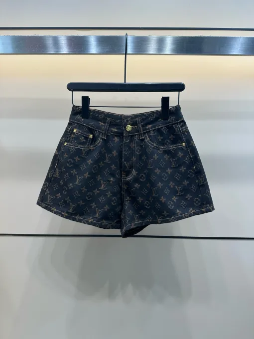 Meistverkaufte Louis Vuitton Shorts Gold Denim Jacquard Luxus