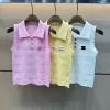 Luxus Chanel Weste Pink Strick Jacquard Kollektion