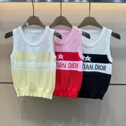 Bestseller Dior Weste Gelb Strick Jacquard Luxus