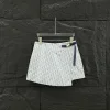 Kurzer Dior-Rock in Premiumqualität im blauen Monogramm-Stil