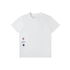 Luxus Descente Kurzarm Schwarz Baumwolle Casual Style