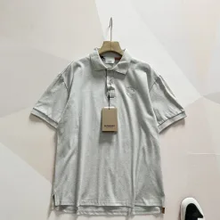 Luxus Burberry Kurzarm Schwarz Baumwolle Casual Style