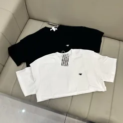 Hochwertiges Dior Kurzarmhemd Schwarz im klassischen Stil