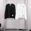 Premium Nike Langarmshirt Schwarz Baumwolle Klassisch Luxus
