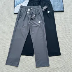 Hochwertige Descente Hose aus schwarzer Seide, klassische Kollektion