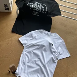 Premium Qualität The North Face Kurzarm Schwarz Baumwolle Druck Luxus