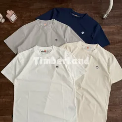 Premium Qualität Timberland Kurzarmhemd Navy Baumwolle Atmungsaktiv Luxus