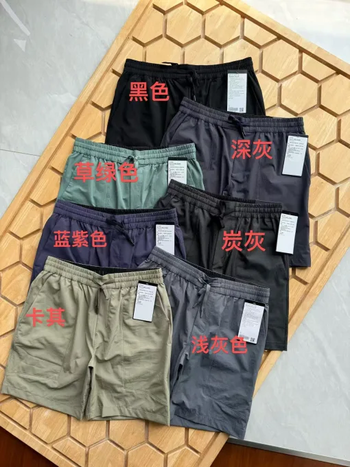 Premium Qualität Lululemon Shorts Schwarz Klassisch Luxus
