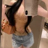 Luxus-Shorts von Loewe, Blauer Denim, gewaschener Luxus