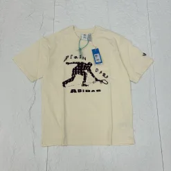 Luxus Adidas Kurzarm Seide Logo Luxus