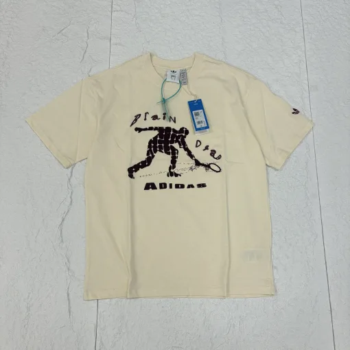 Luxus Adidas Kurzarm Seide Logo Luxus