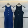 Hochwertige Celine Weste Blau Strick Luxus