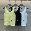 Bestseller Dior Weste Gelbe Strick-Stickerei-Kollektion