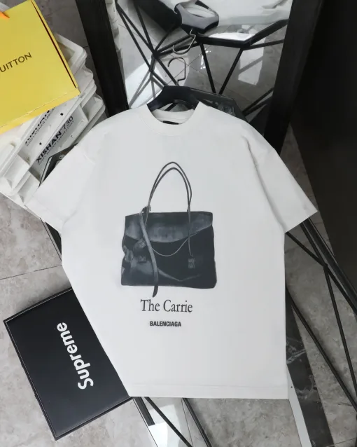 Hochwertiges Balenciaga Kurzarmhemd im weißen Stil