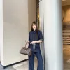 Bestseller Loewe T-Shirt Blue Denim Retro Style