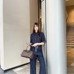 Bestseller Loewe T-Shirt Blue Denim Retro Style