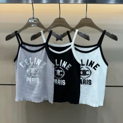 Meistverkaufte Hosenträger von Celine in Grau mit Stickerei