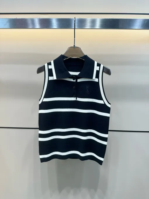 Bestseller Yves Saint Laurent Weste Schwarz Logo Luxus