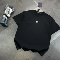 Premium Qualität Louis Vuitton Kurzarm Schwarz Logo Luxus
