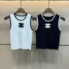Hochwertige Chanel Weste Weiß Strick Kollektion