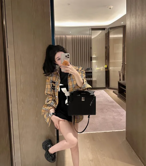 Burberry Hemd in Premiumqualität Khaki Plaid Luxus